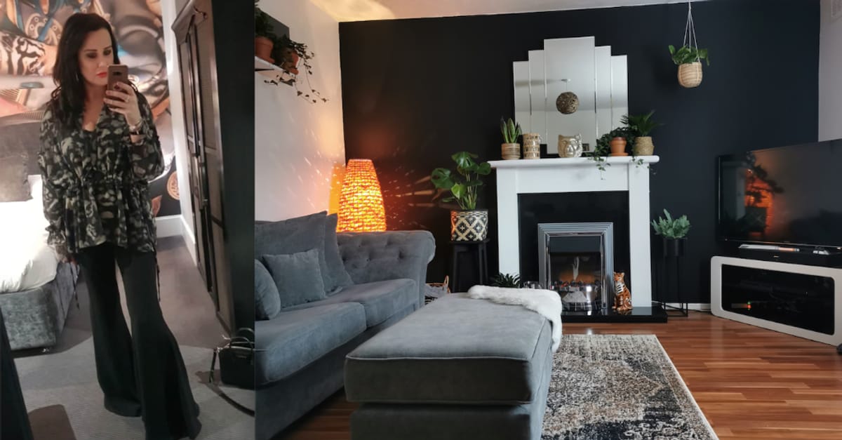 DIY Mum Transforms Living Room For £20 With Dramatic Black Paint