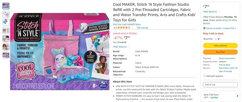 thumbnail image 2 of Cool Maker, Handcrafted Stitch Nâu20acu2122 Style Diary Activity Kit, Makes 2 Covers, For Ages 8 And Up 2 of 11