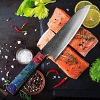 Coloured Handle Santoku Knives