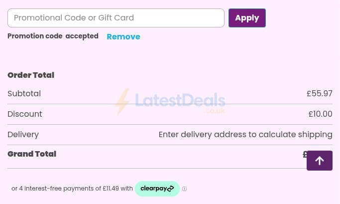 Screenshot of the Happy Puzzle discount code working