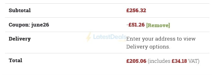 Screenshot of the Hopes Grove Nurseries discount code working
