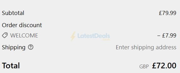 Screenshot of the Subzero discount code working