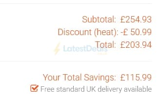 Screenshot of the Solar Centre discount code working