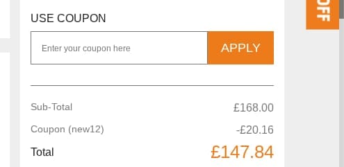 Screenshot of the Maxpeedingrods discount code working