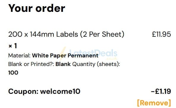 A4 Labels Discount Code - 50% Off in July 2026