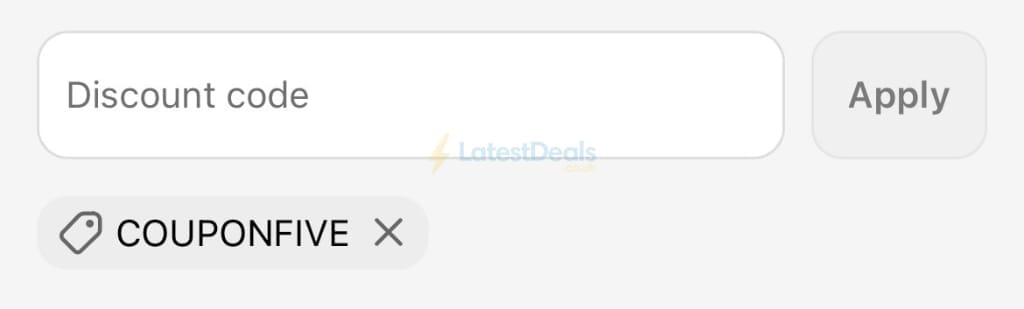 Screenshot of the Garden Sanctuary discount code working
