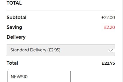 Screenshot of the totes ISOTONER discount code working