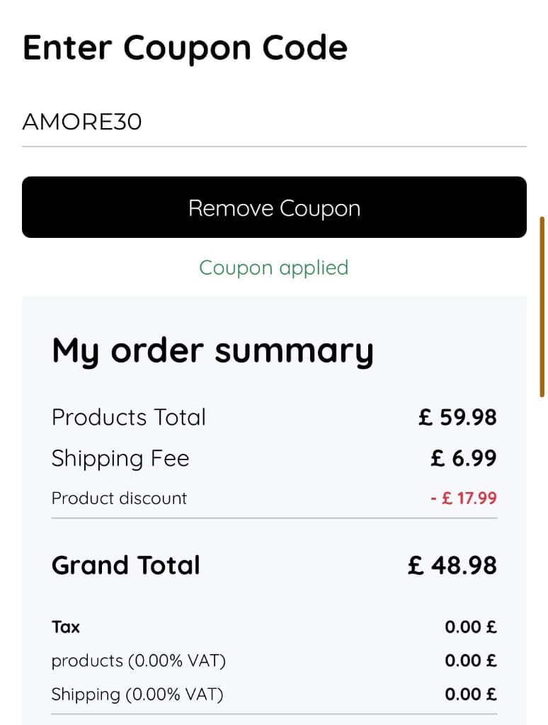 Screenshot of the myphotobook discount code working