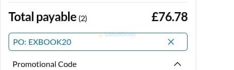 Screenshot of the Hope Education discount code working