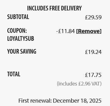 Screenshot of the Purearth discount code working