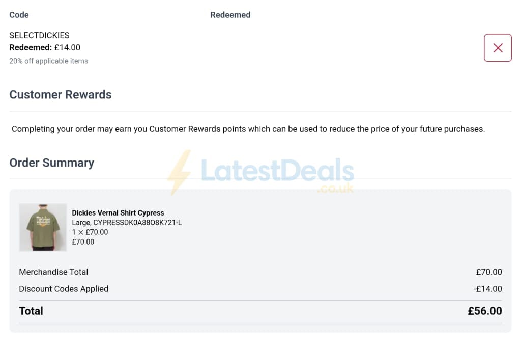 Screenshot of the Working Class Heroes discount code working