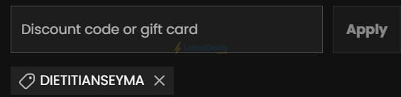Screenshot of the Lumi Therapy discount code working