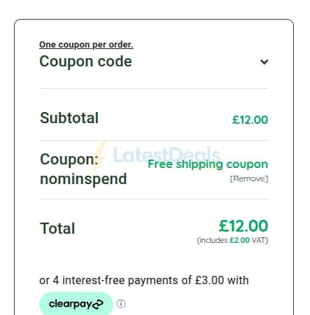 Screenshot of the Sweetzy discount code working