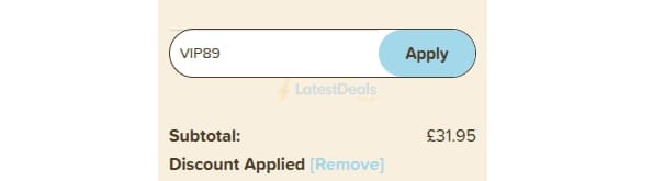 Screenshot of the The Cornish Hamper Store discount code working