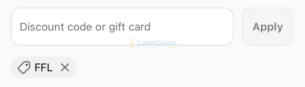 Screenshot of the Toyl discount code working
