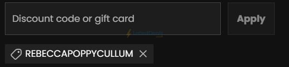 Screenshot of the Lumi Therapy discount code working