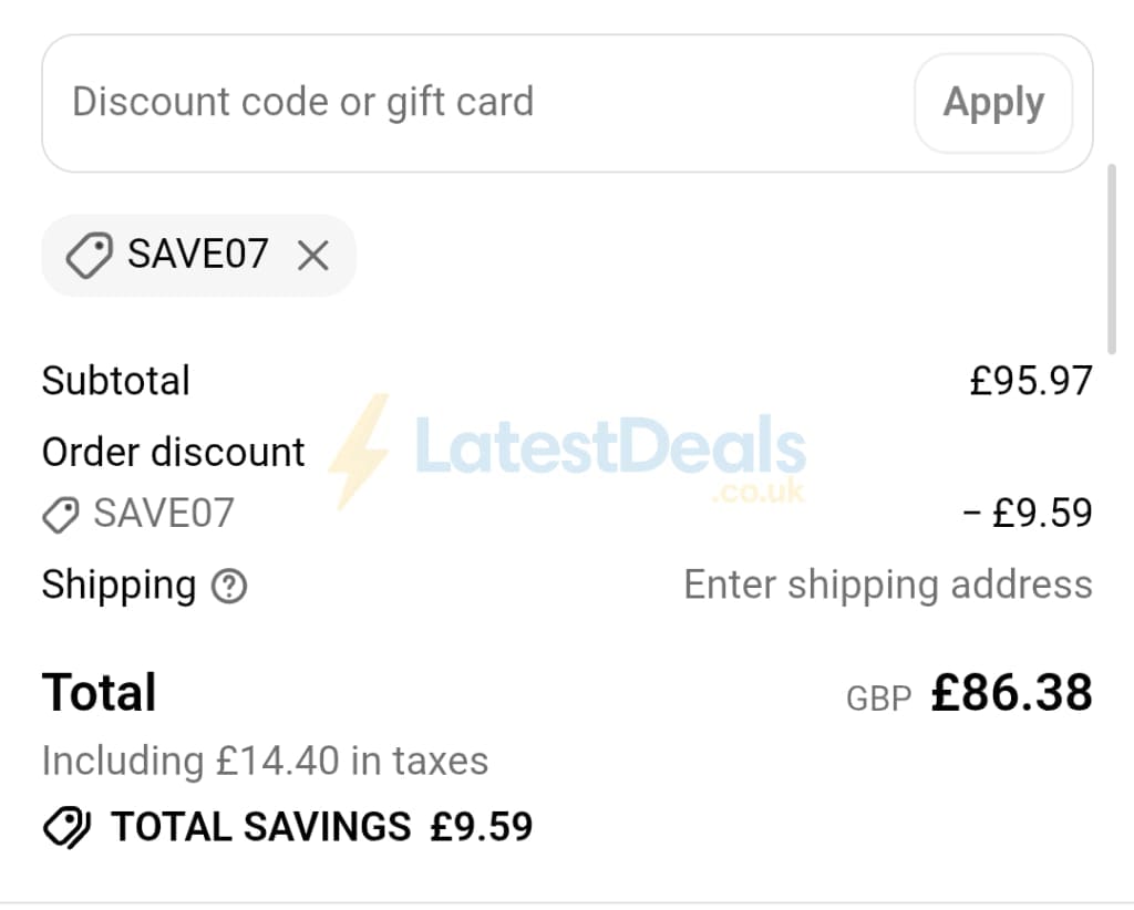 Screenshot of the Jungle Culture discount code working