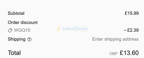 Screenshot of the Wellgard discount code working