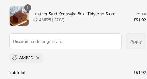 Screenshot of the Life of Riley discount code working