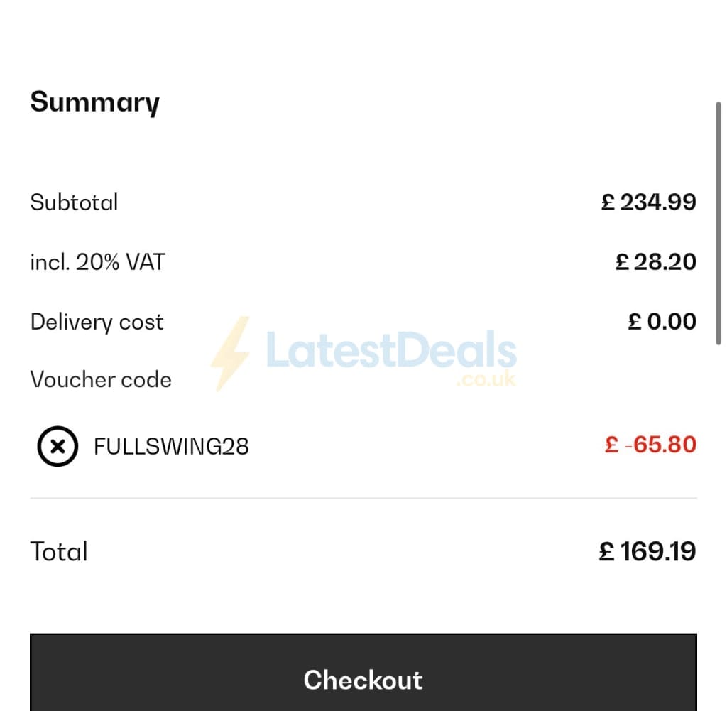 Screenshot of the Klarstein discount code working