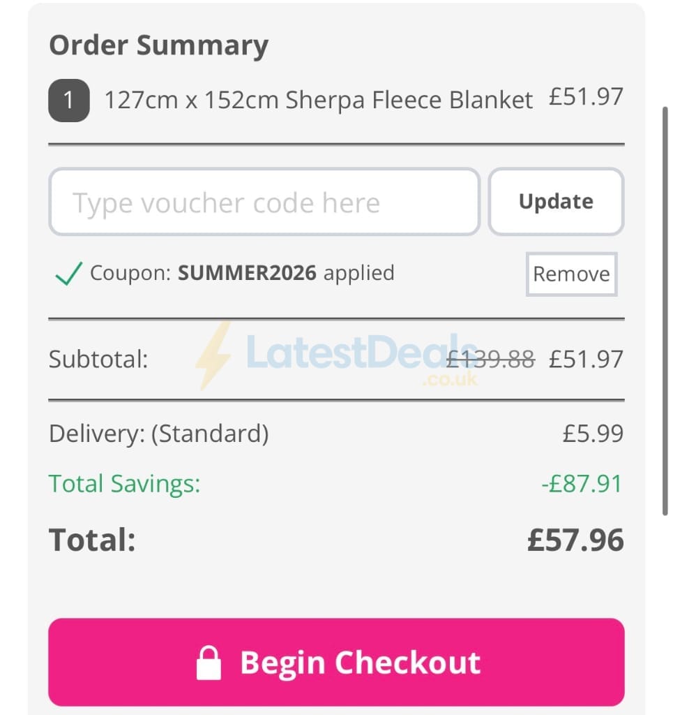 Screenshot of the Printerpix discount code working