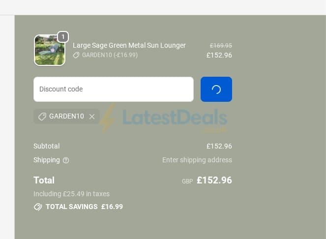 Screenshot of the Melody Maison discount code working