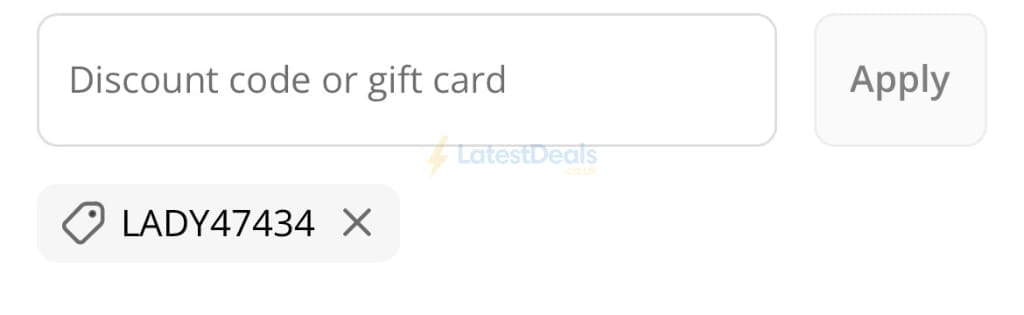 Screenshot of the Tenzo Tea discount code working