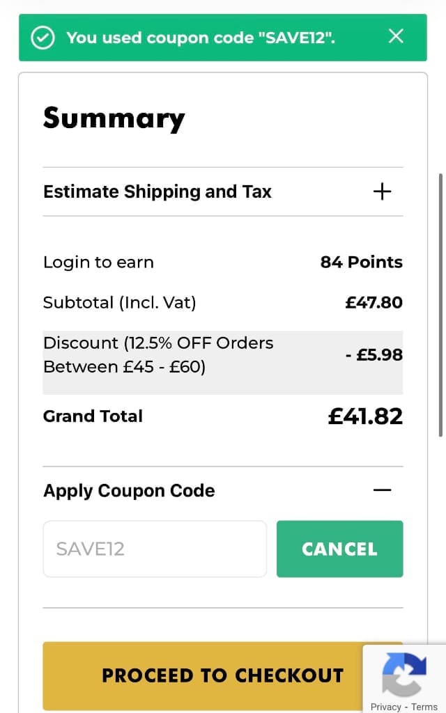 Screenshot of the Ivel Valley Bird Food discount code working