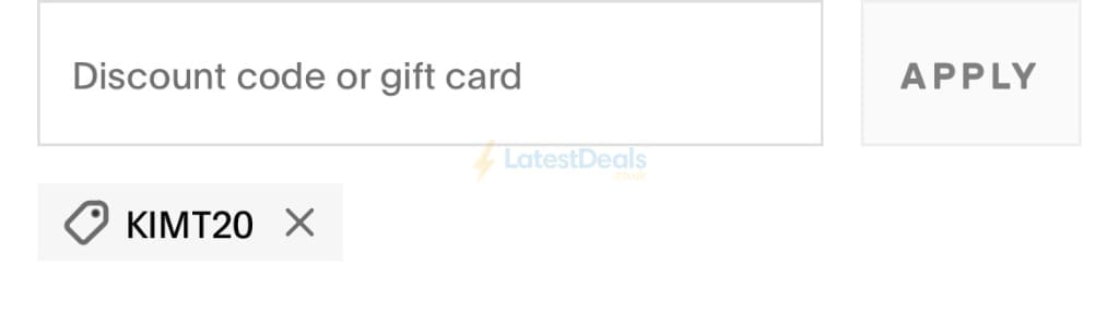 Screenshot of the U Beauty discount code working