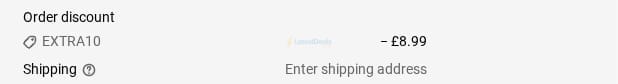 Screenshot of the All Things Tennis discount code working