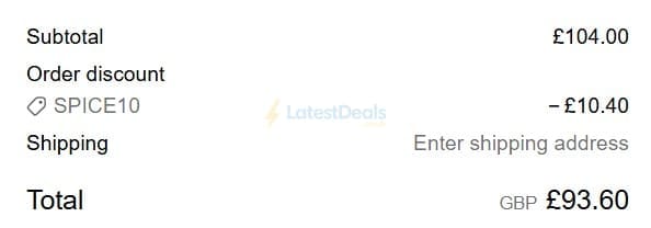 Screenshot of the Biomel discount code working