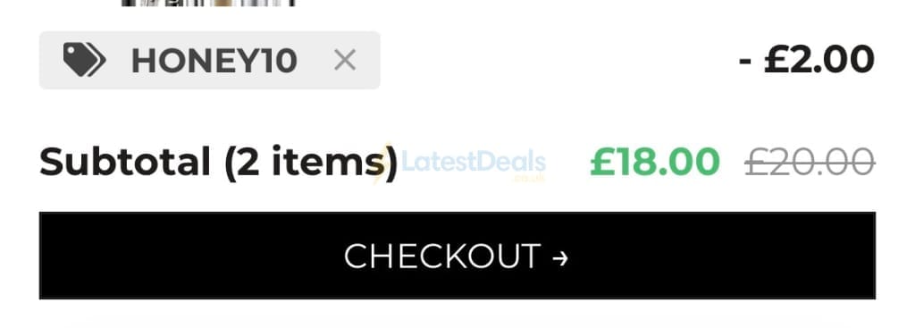Screenshot of the Wunderbrow discount code working