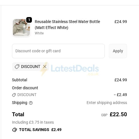 Screenshot of the Jungle Culture discount code working