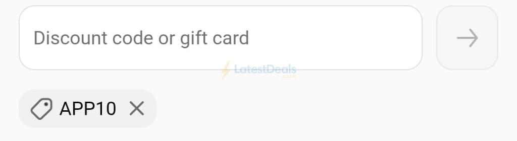 Screenshot of the Sport It First discount code working