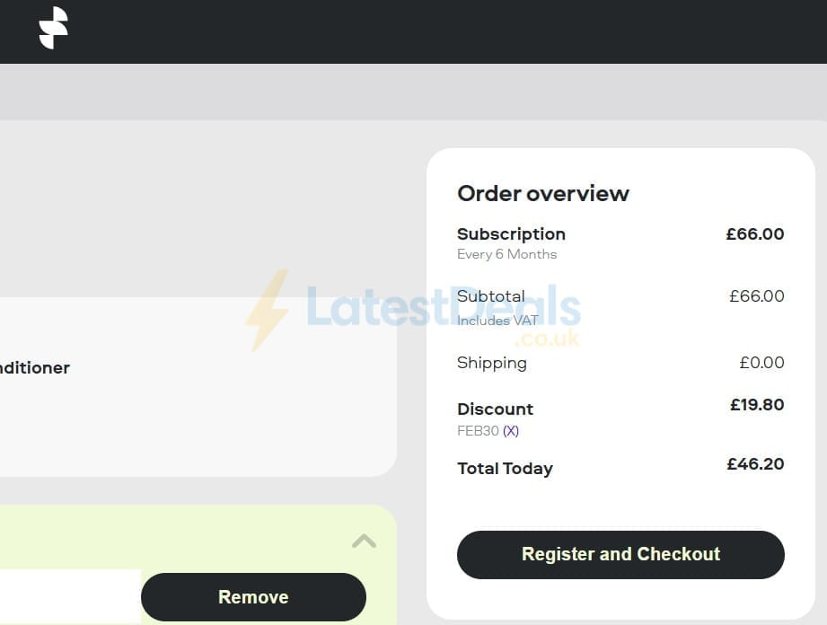 Screenshot of the Sons discount code working