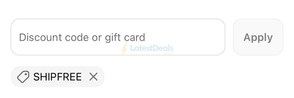 Screenshot of the Biomel discount code working