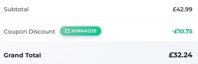 Screenshot of the Simply Meds Online discount code working