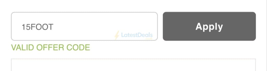 Screenshot of the Jolliman discount code working