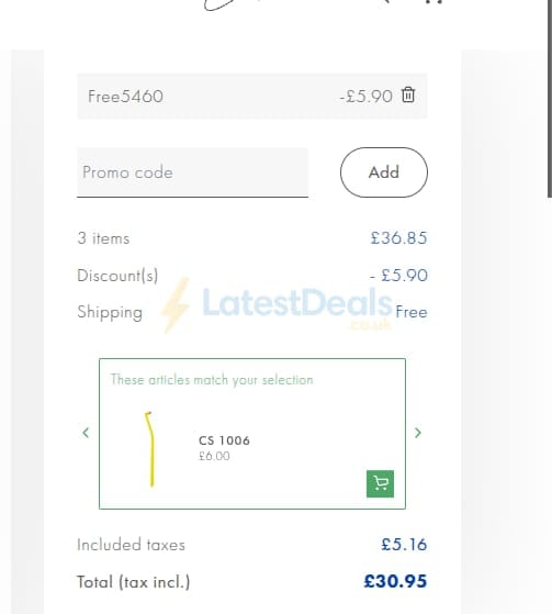 Screenshot of the CURAPROX discount code working