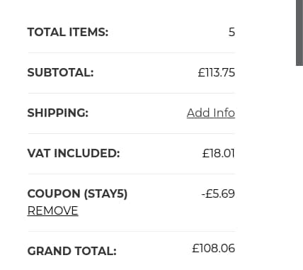 Screenshot of the LuxuriousLook discount code working