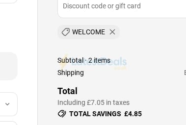 Screenshot of the Kitbox discount code working