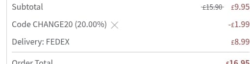 Screenshot of the Stikets discount code working