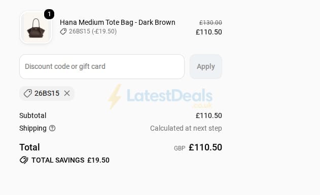 Screenshot of the JW PEI discount code working