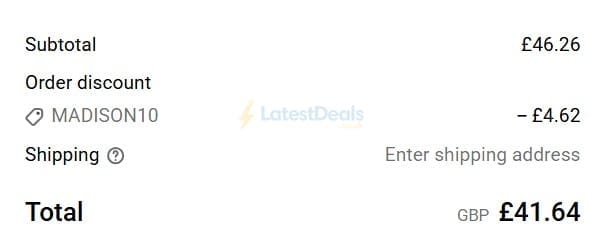 Screenshot of the WooWoo discount code working