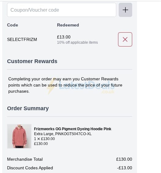 Screenshot of the Working Class Heroes discount code working