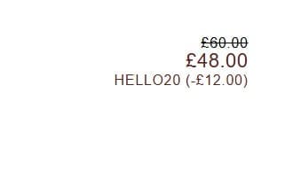 Screenshot of the Dibor discount code working