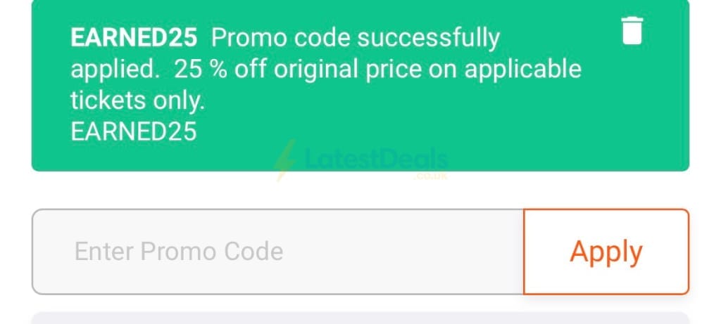 Screenshot of the Tough Mudder discount code working