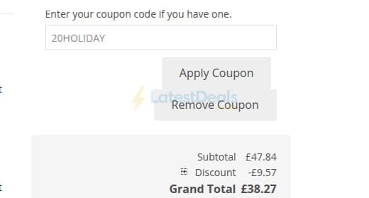 Screenshot of the The Knitting Network discount code working