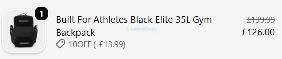 Screenshot of the Kitbox discount code working