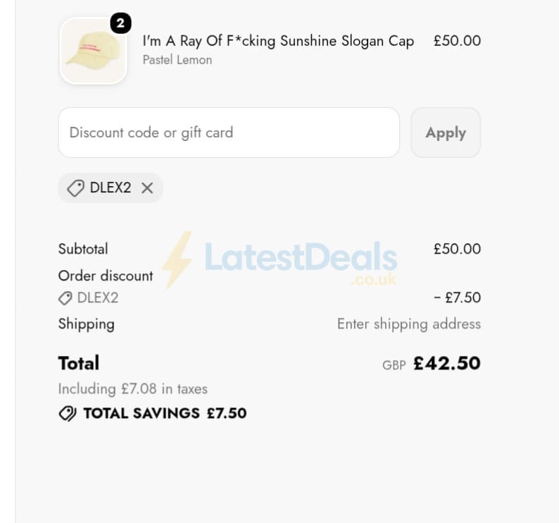 Screenshot of the The Spark Company discount code working